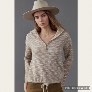 :Price Firm: NWT Anthropologie Ines Half-Zip Sweater
